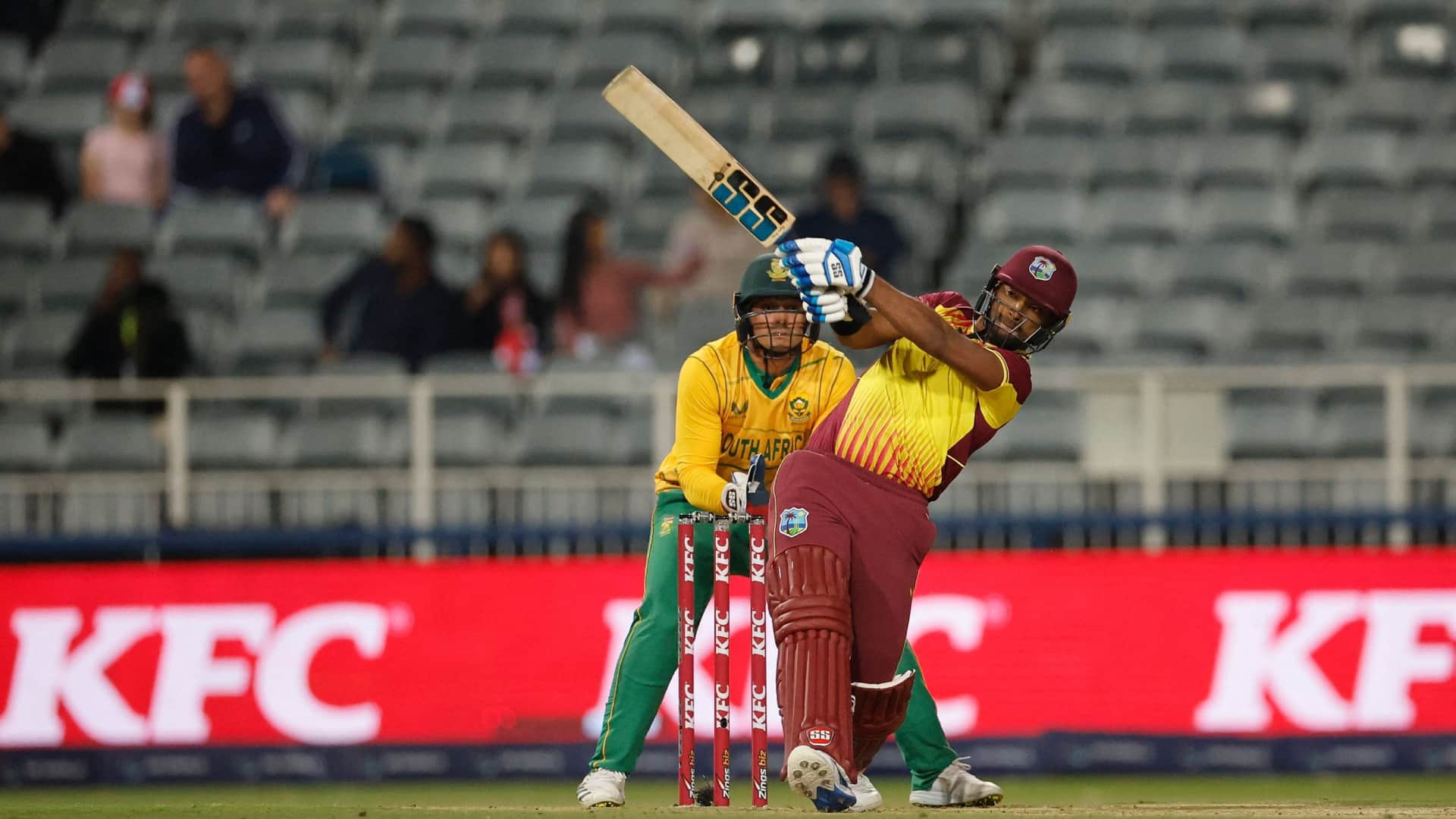SA vs WI South Africa vs West Indies 3rd T20I 433 runs scored in 40 overs Windies win series