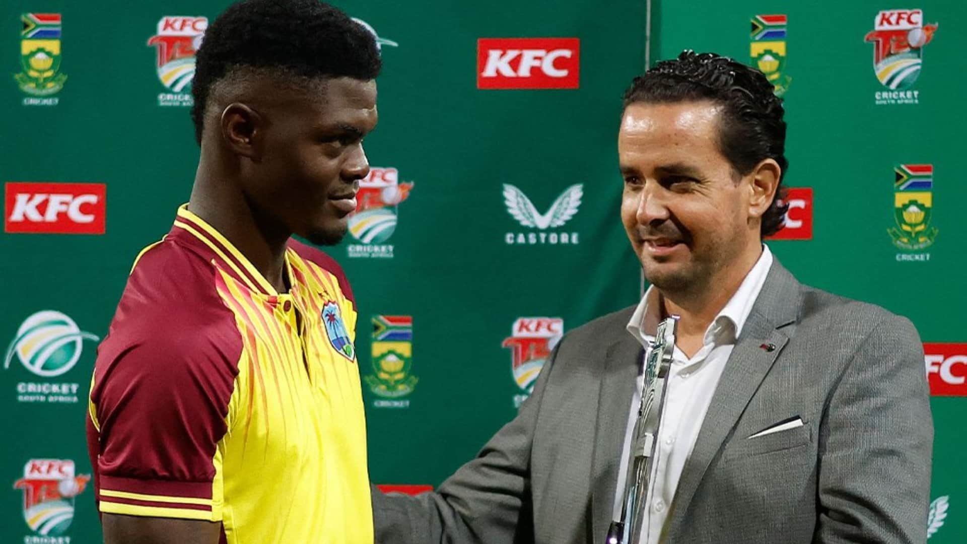 SA vs WI South Africa vs West Indies 3rd T20I 433 runs scored in 40 overs Windies win series