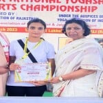 राष्ट्रीय योग स्पर्धा में तमन्ना शर्मा ने जीता रजत।