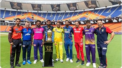 All IPL Team Captains pose with trophy but Rohit remained absent fans asked where is MI Captain