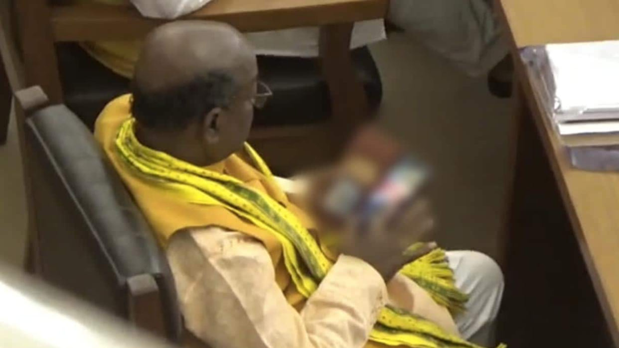 Tripura news: BJP MLA caught watching vulgar video in assembly, congress seeks stern action