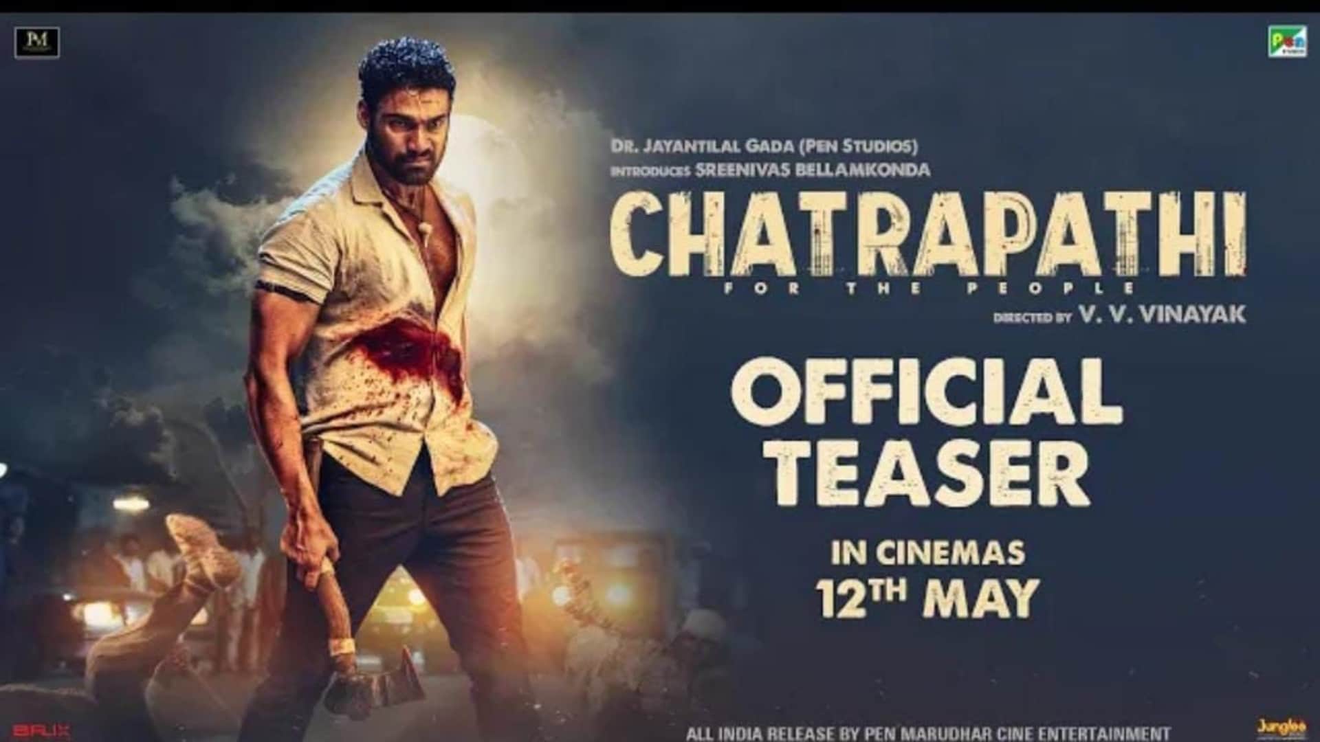 Chatrapathi Teaser released Bellamkonda Sai Sreenivas to make debut in Hindi cinema s s Rajamouli prabhas