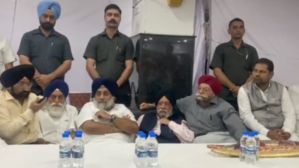 Shiromani Akali Dal chief Sukhbir Badal reached Jalandhar after announcement of by-elections