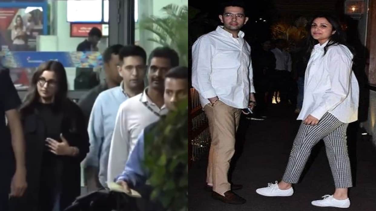 Parineeti Chopra Raghav Chadha Spot At Airport Video Goes Viral on social Media Amid Roka marriage rumours