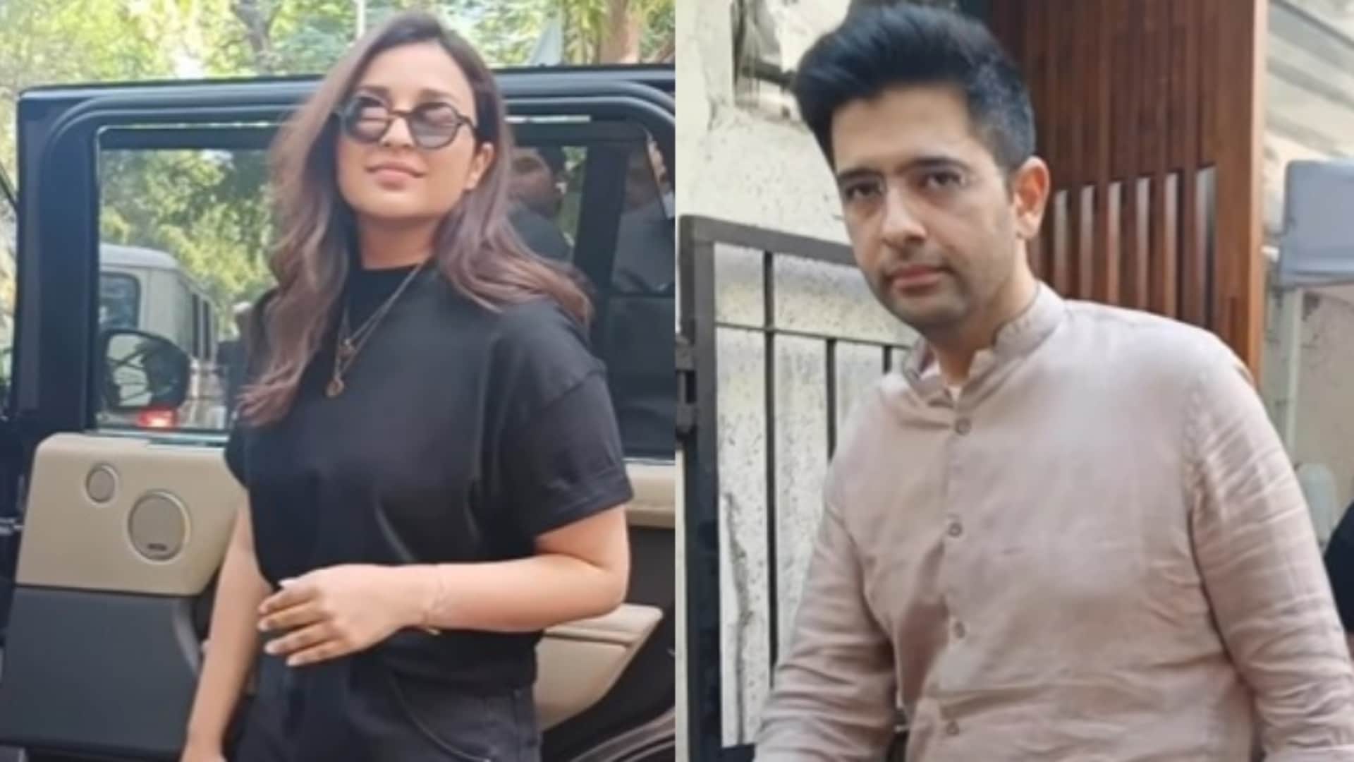 Parineeti Chopra Raghav Chadha Spot At Airport Video Goes Viral on social Media Amid Roka marriage rumours