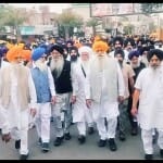 अमृतसर में एसजीपीसी ने निकाला मार्च।