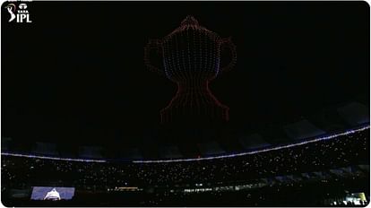 IPL 2023 Laser Show in Ahmedabad Narendra Modi Stadium in IPL Opening ceremony