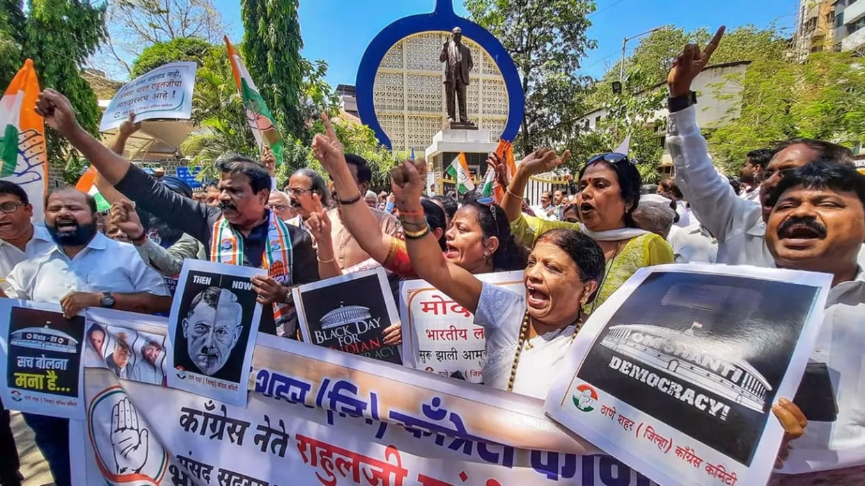 AIFC will march with congress president to parliament in support of rahul gandhi