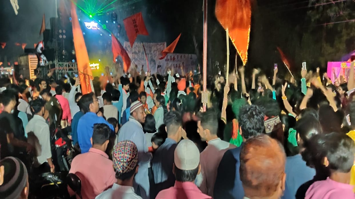 Ramnavami 2023 Muslim community welcomed the procession of Ram Navami in Narayanpur