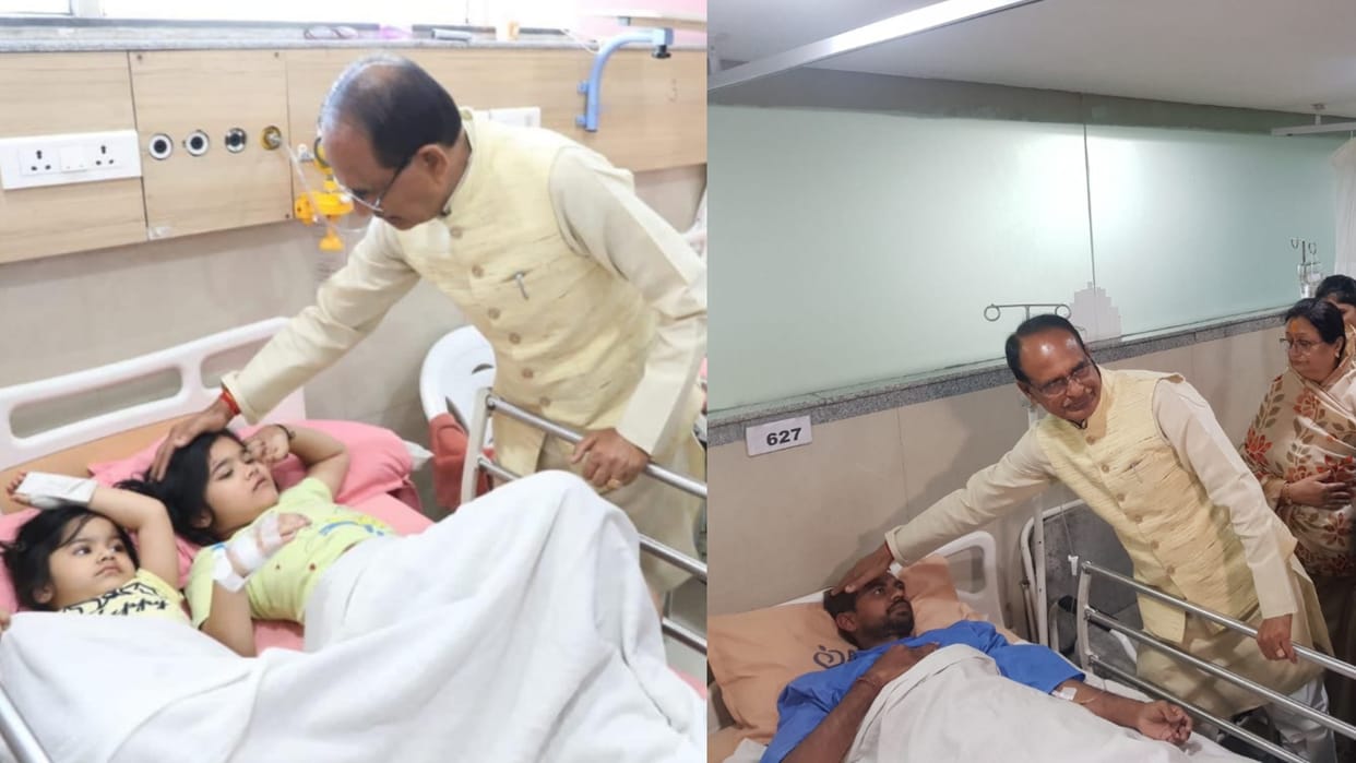 CM reached the spot, angry residents raised slogans, stayed for five minutes