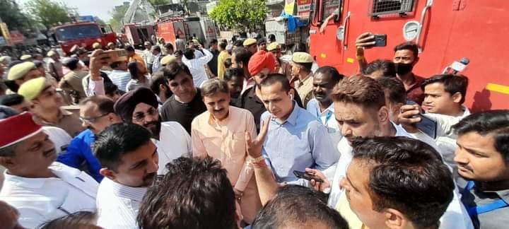 Hosiery Market Fire, Traders Said  had deposited the goods by taking a loan, the fire destroyed everything