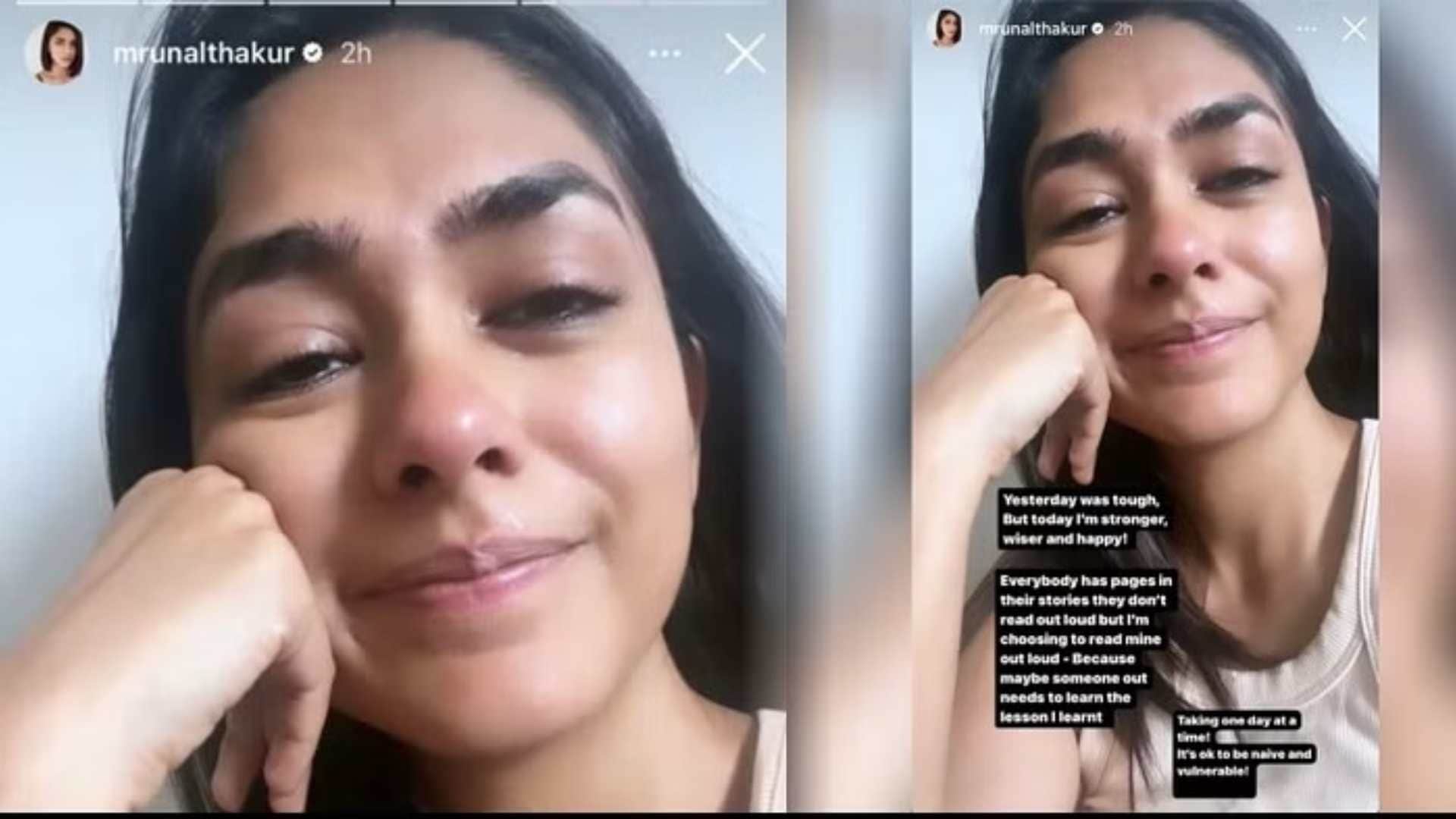 Is Mrunal Thakur a victim of depression Gumraah actress broke silence on crying picture