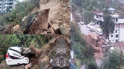 Himachal Weather update snowfall in lahaul Jeori-Sarahan road blocked after landslide