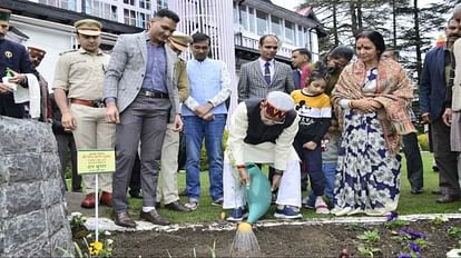 The Governor celebrated his birthday by planting Parijat saplings in the Raj Bhavan premises.