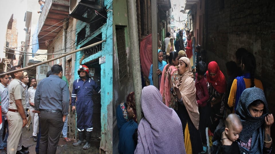 Delhi Shastri Park fire incident streets are so narrow, it is not easy to drive a two wheeler