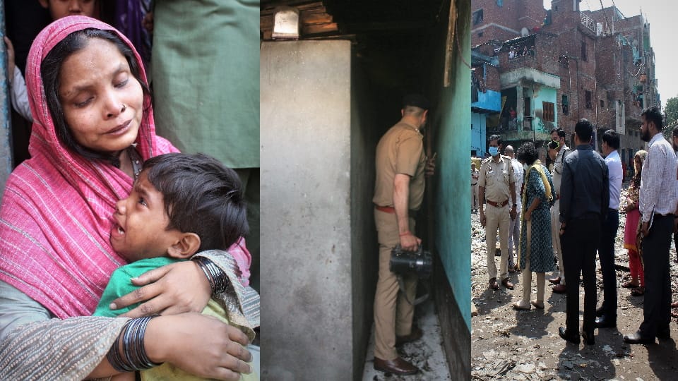 Fire breaks out in a three-storey house in Delhi six die of suffocation