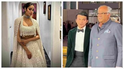 Boney Kapoor Seen Posing With Janhvi Kapoor Rumored Boyfriend Shikhar Pahariya at NMACC