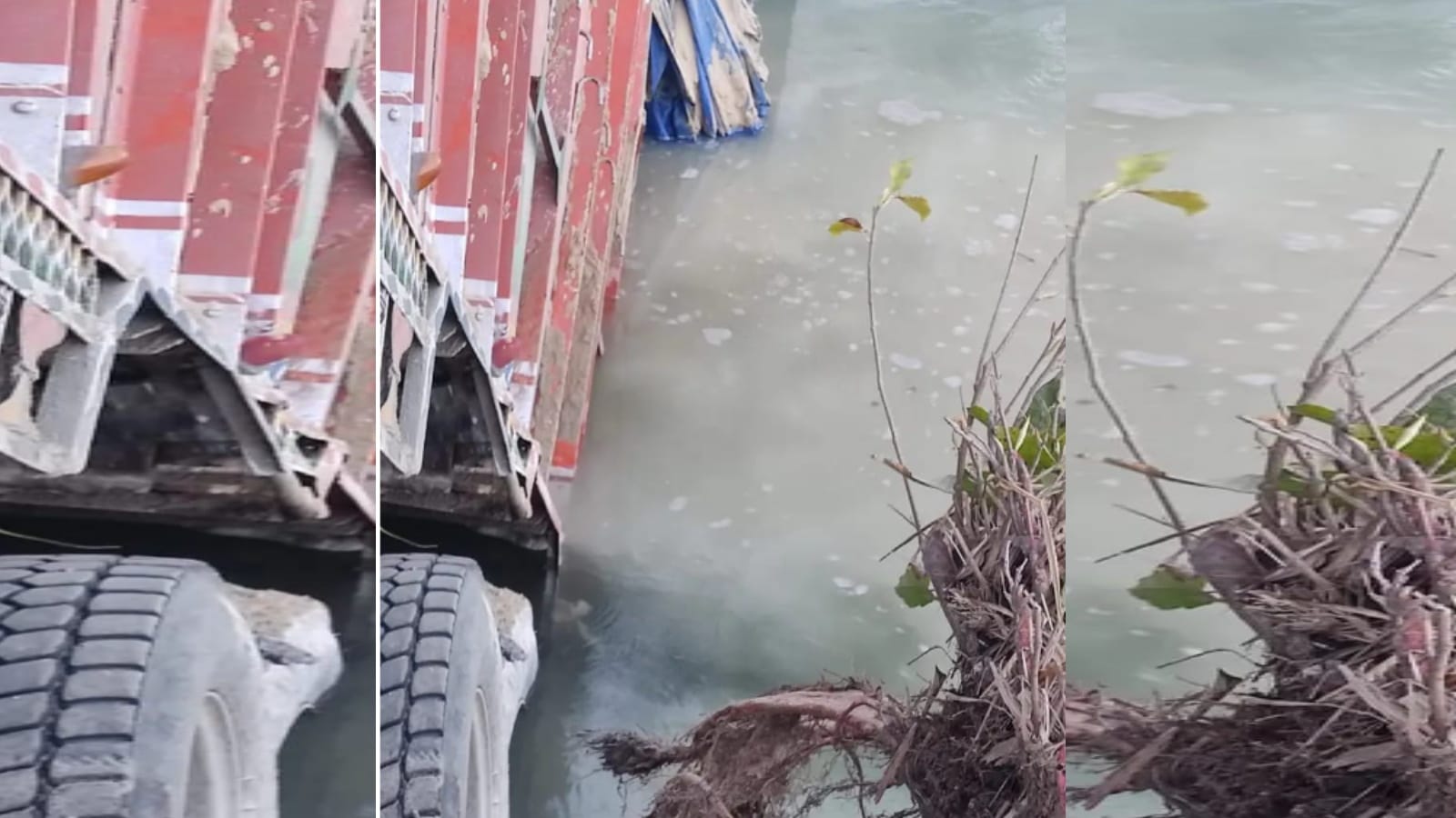 British-era bridge broke in Meerut, truck full of dust fell into canal, driver saved