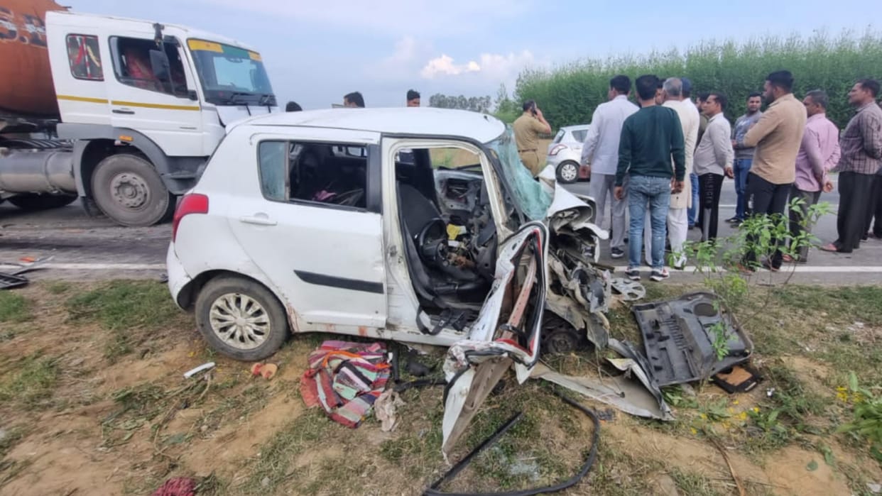 Three people have died in road accident including woman in Muzaffarnagar city