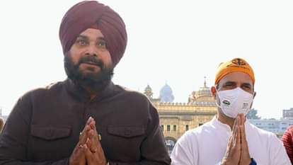 राहुल गांधी के साथ नवजोत सिद्धू।