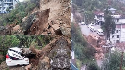 Himachal Weather update snowfall in lahaul Jeori-Sarahan road blocked after landslide