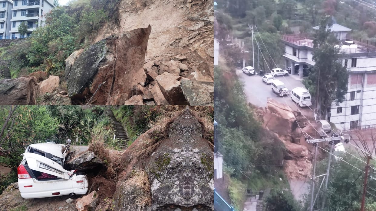 Himachal Weather update snowfall in lahaul Jeori-Sarahan road blocked after landslide