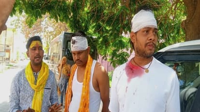 shopkeepers beaten visitors in vindhyachal for car parking and prasad dispute