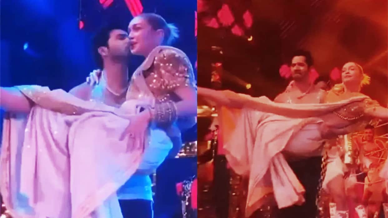 Varun Dhawan breaks silence after trolling for lifting kissing Gigi Hadid in NMACC stage supermodel also react