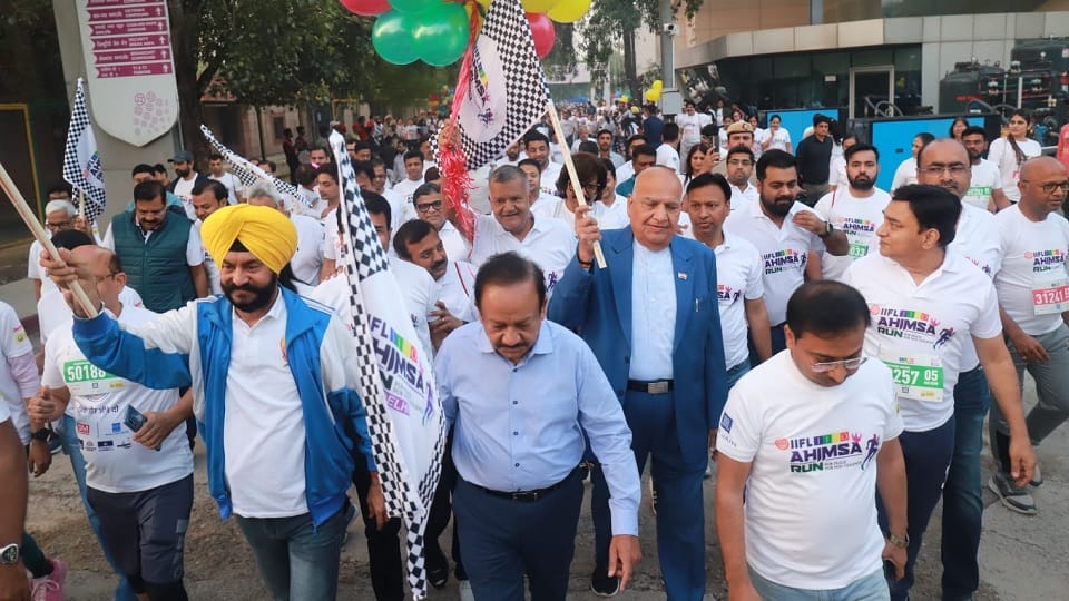 Delhi Latest News Jeeto Ahimsa Run Marathon organized