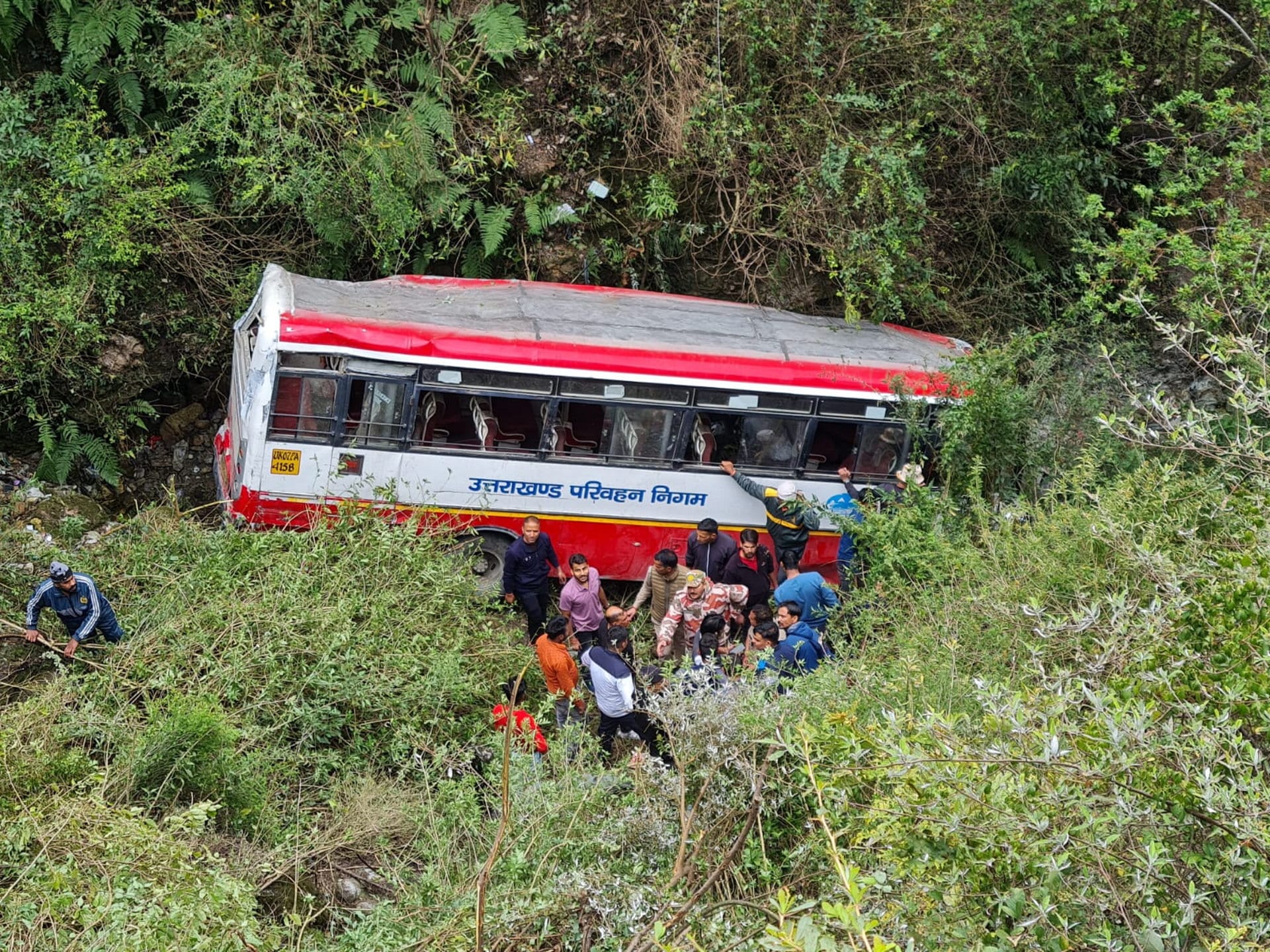 Mussoorie Bus Accident Roadways bus fell into ditch death many injured See photos