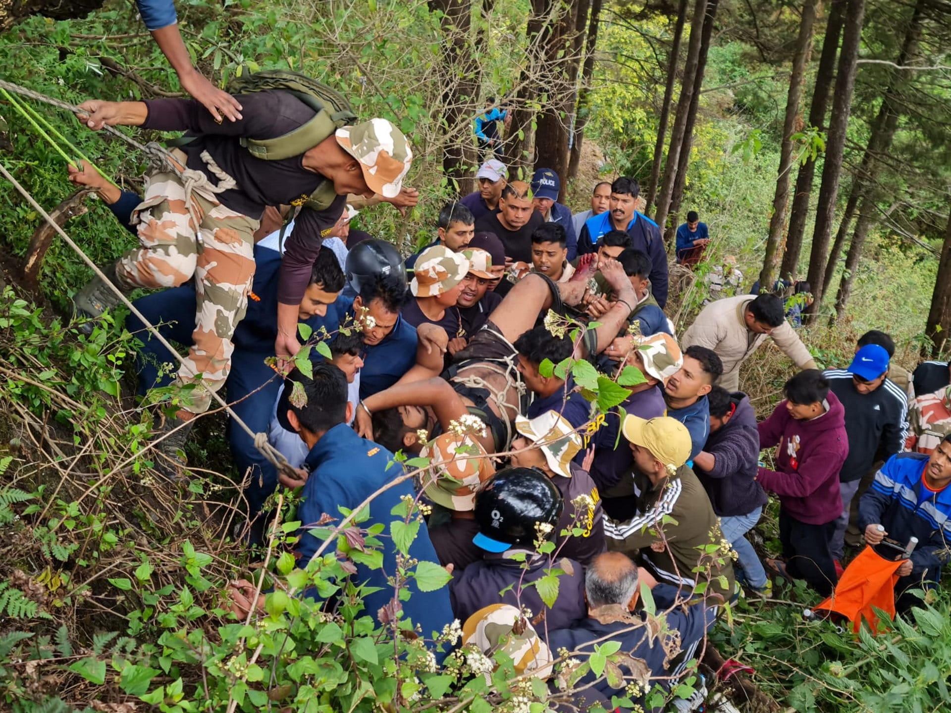 Mussoorie Bus Accident Roadways bus fell into ditch death many injured See photos