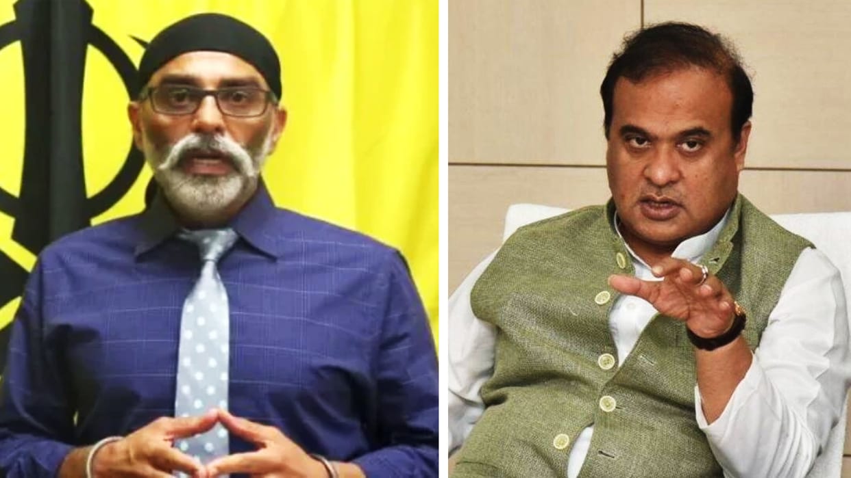 sfj threatens CM himanta biswa Sarma stay away frome Amritpal case our fight with PM Modi and Govt of India