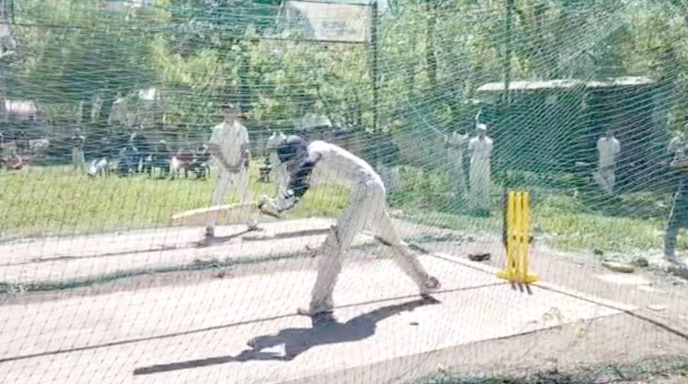 Under-19 District Chamba Cricket Team trial in Police Ground Bargah