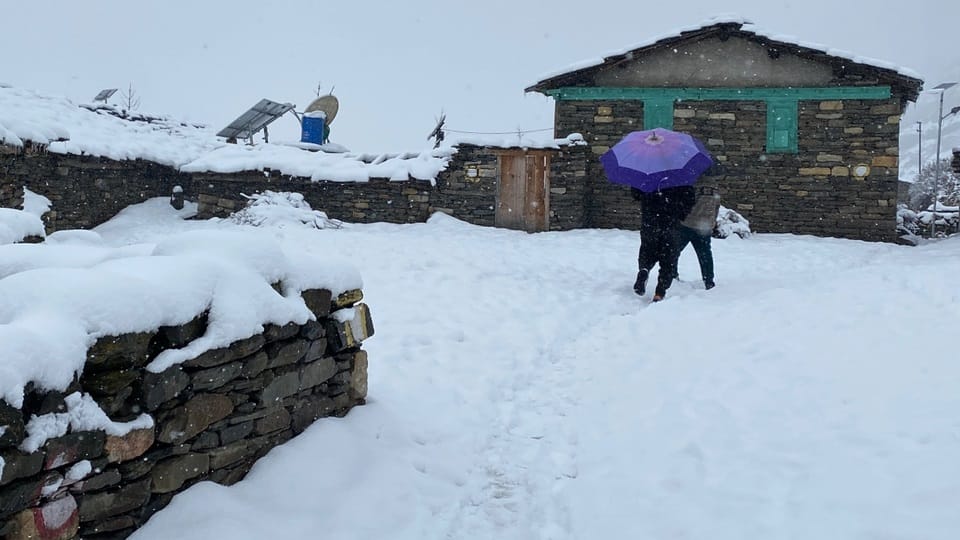 Uttarakhand: Continuous snowfall in Darma Valley for three days temperature minus 6 degree see photos