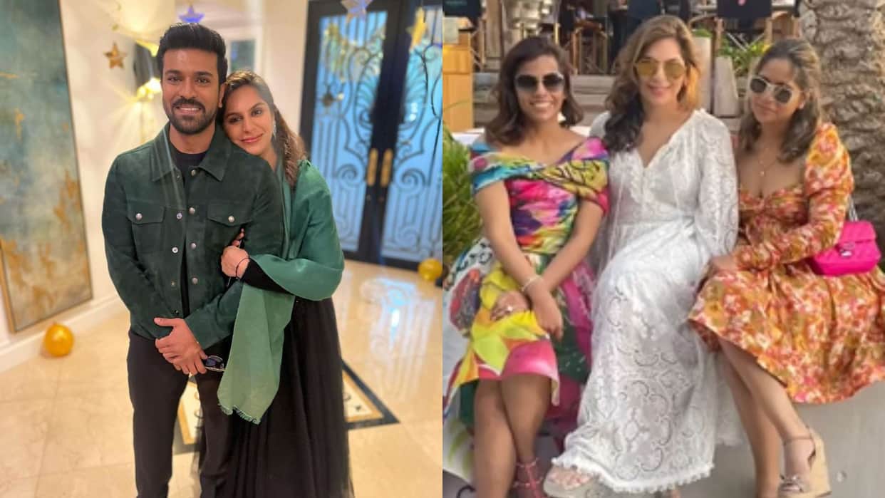 Game Changer actor Ram Charan wife Upasana Kamineni Konidela baby shower done in Dubai pictures going viral
