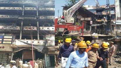 कॉम्प्लेक्स अग्निकांड: 60 अग्निशमन वाहन, 500 अग्निशमन कर्मी, फिर भी चार दिन से जल रहा थोक रेडीमेड कपड़ा बाजार Complex fire: wholesale readymade cloth market has been burning for four days
