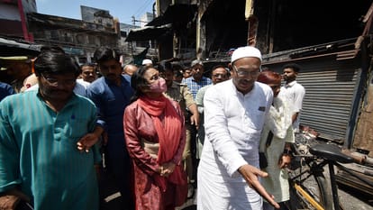 Sanjay Market: Assessment of damage started in Nehru Complex fire, City Magistrate saw the reality