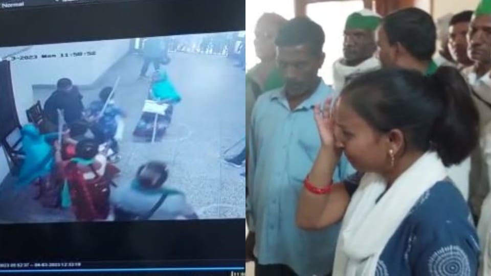 bku bhanu workers creates ruckus in Cooperative Sugarcane Society Pilibhit