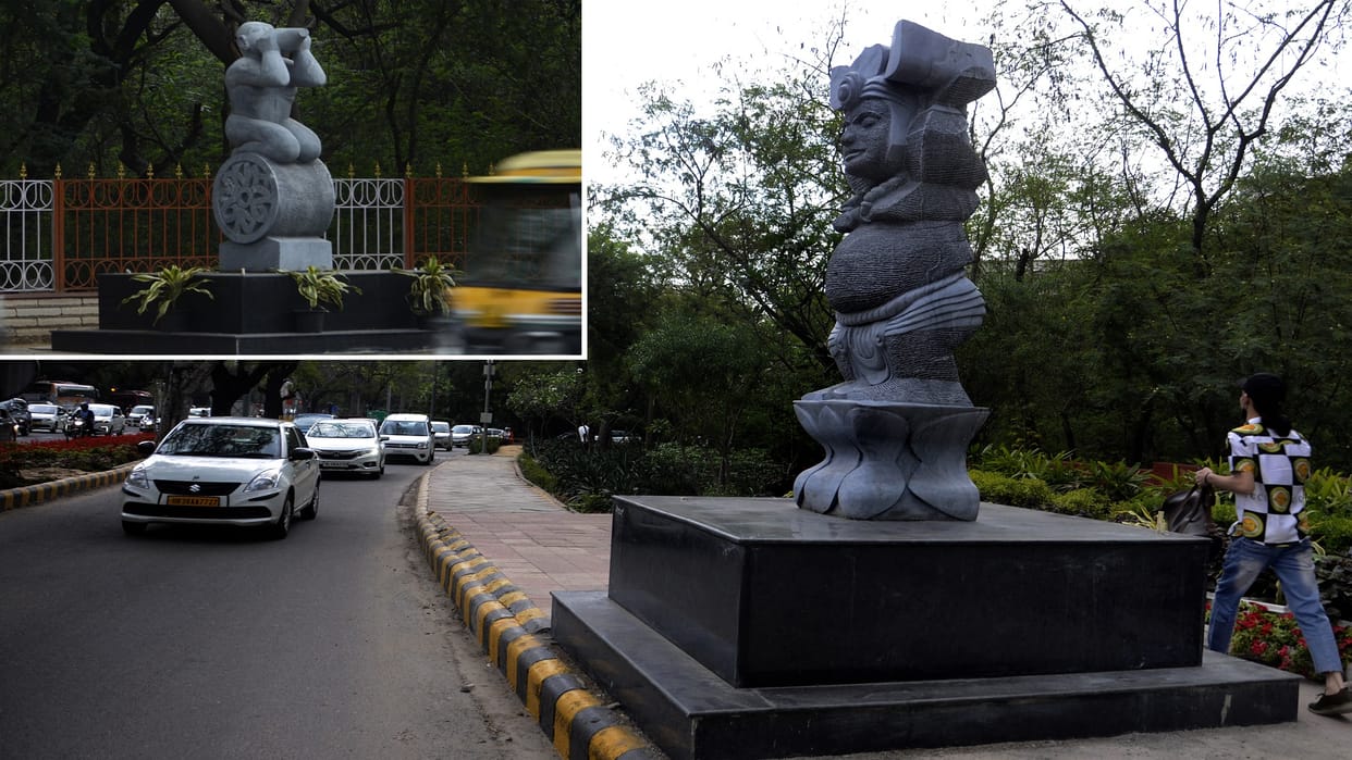 Artifacts installed under Art with Heart in delhi NDMC also installed fountains at 10 places for G-20 summit