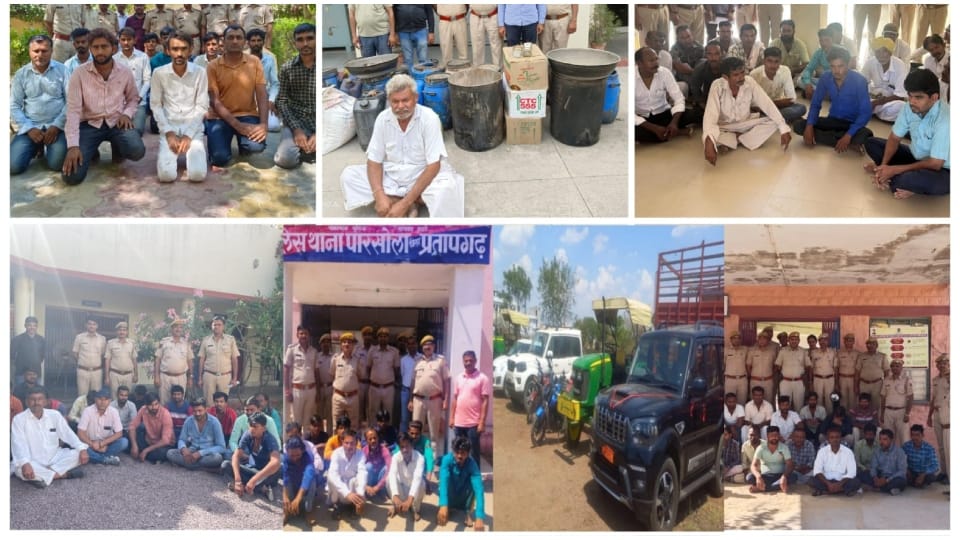 Barmer police caught 348 miscreants seized 71 kg poppy seeds and 1.80 gm MD drug