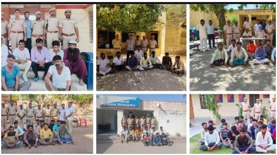 Jaisalmer police 38 teams arrested 176 miscreants Rajasthan Hinidi news