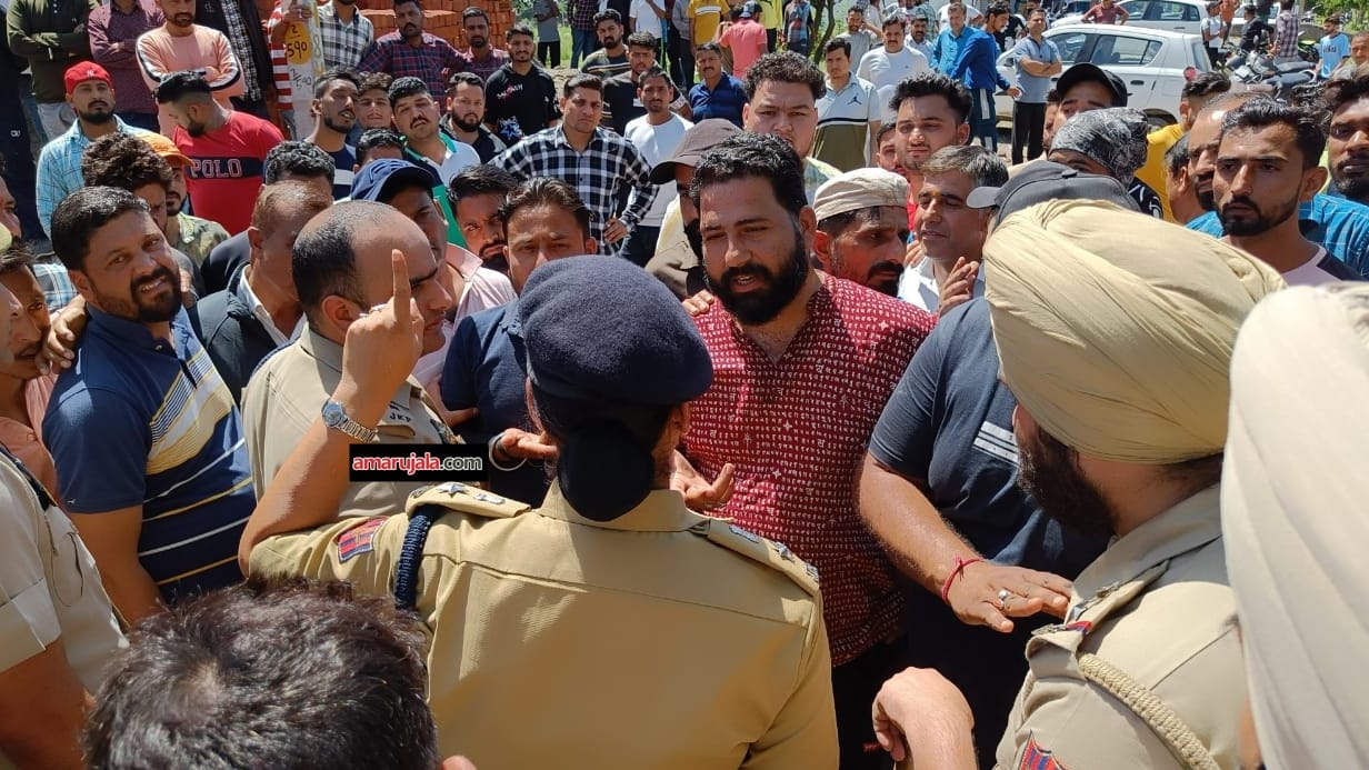 Uproar over beating of youths in Karnal Chakk Jammu local residents protest