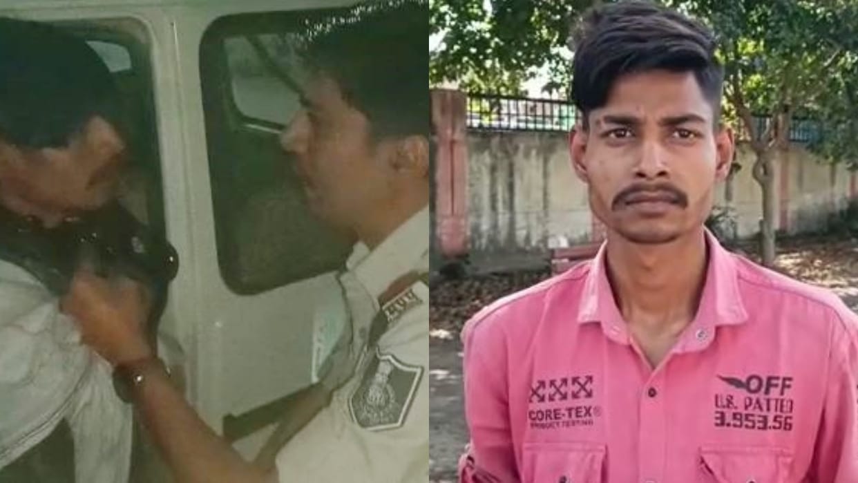 Morena News Police beat up the young man and his friend who returned from Patwari exam
