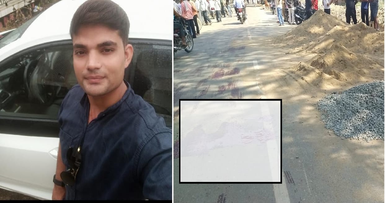 Road Accident: Painful death of a soldier by being buried under a tractor, road soaked in blood