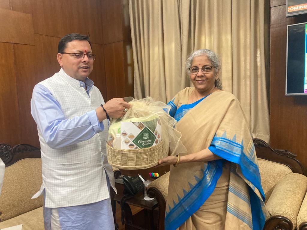 CM Dhami Delhi Visit met Finance Minister 1774 crore was sought from Center for Song Dam project