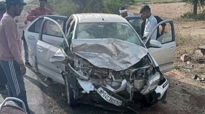 Ujjain Road Accident Road accident at Chintaman bypass toll block two people died eight people injured