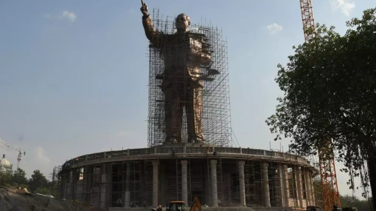 Telangana CM decided to conduct the inauguration of the 125 feet tall statue of BR Ambedkar here on April 14
