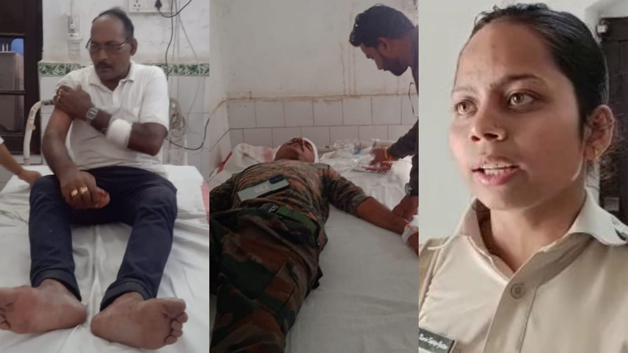 Bihar News Police team 112 attacked in Siwan four policemen injured