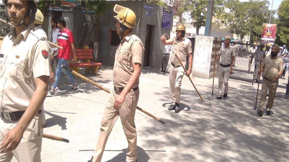 Karnal Police recovered weapons from college and accused absconded while firing