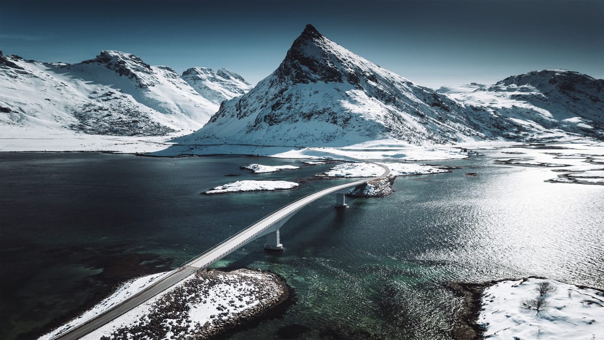 last road of the world e 69 highway where world ends near north pole glacier in norway europe
